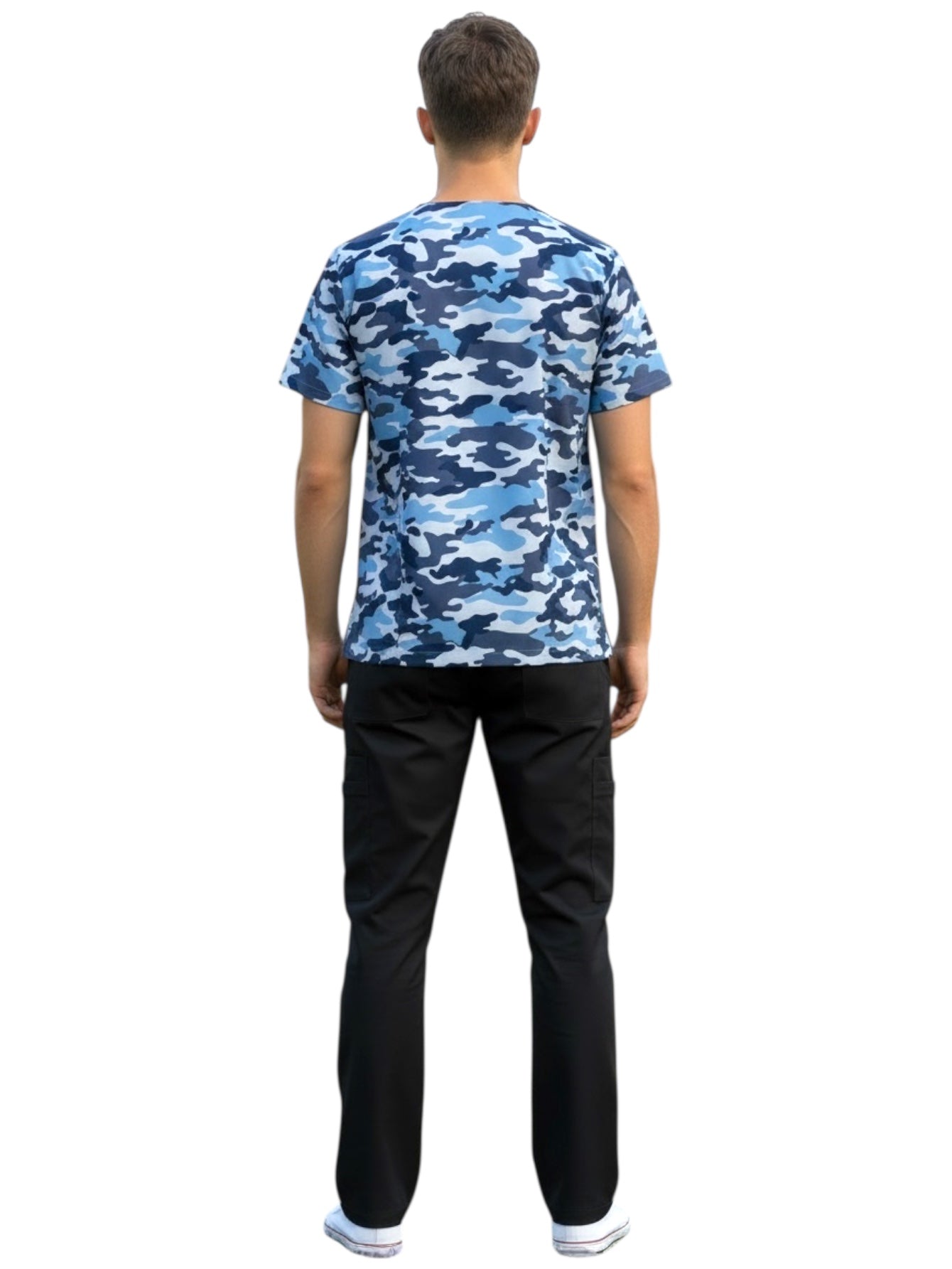 Pijama Médica Hombre Print Camuflaje Azul