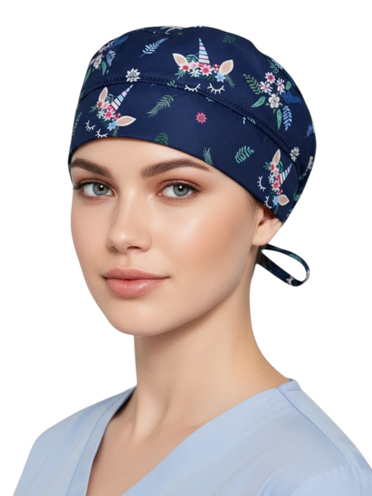 Gorro Médico Dama Marino de Unicornios