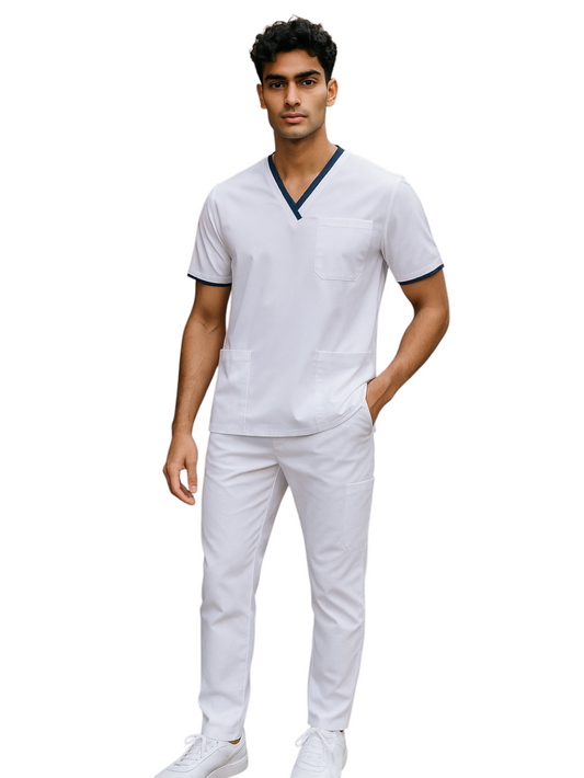 Pijama Médica Hombre London Blanco