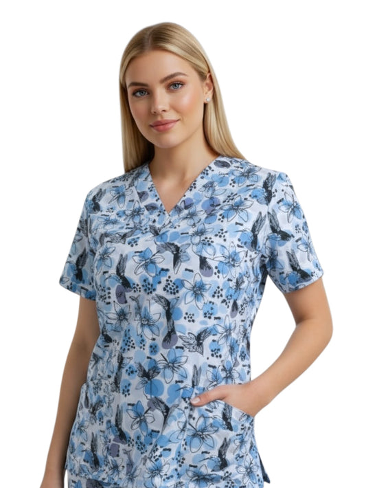 Filipina Médica Dama Tania Colibrí Puntos Azules