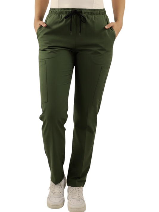 Pantalón Médico Dama Verde Militar