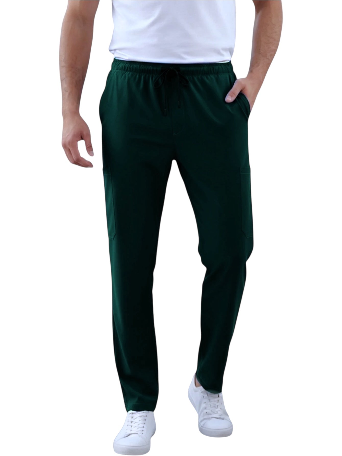 Pantalón Médico Hombre Boston Verde Botella