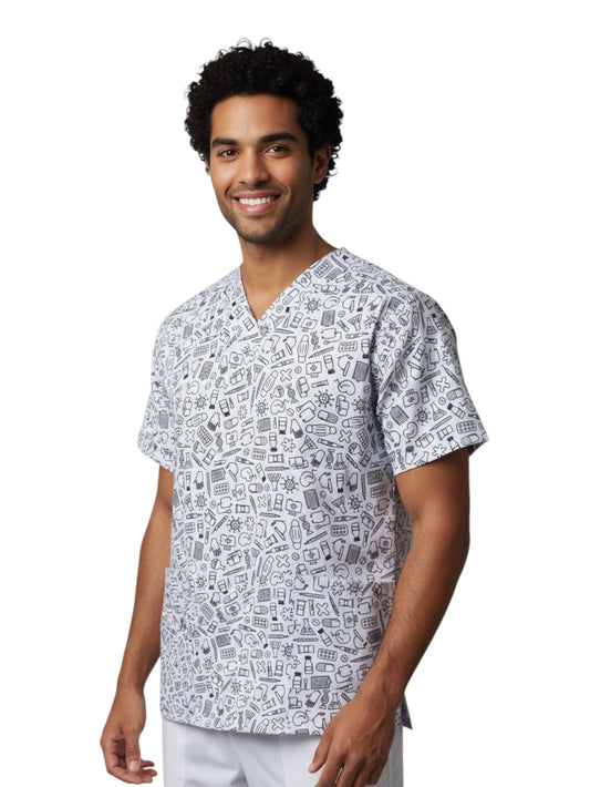 Filipina Médica Hombre Tonny Print Iconos Médicos
