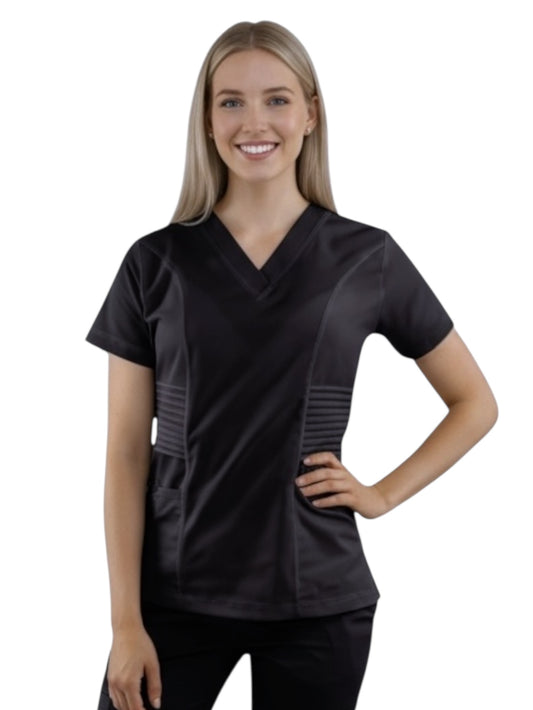 Filipina Médica Dama Alforzas Negro