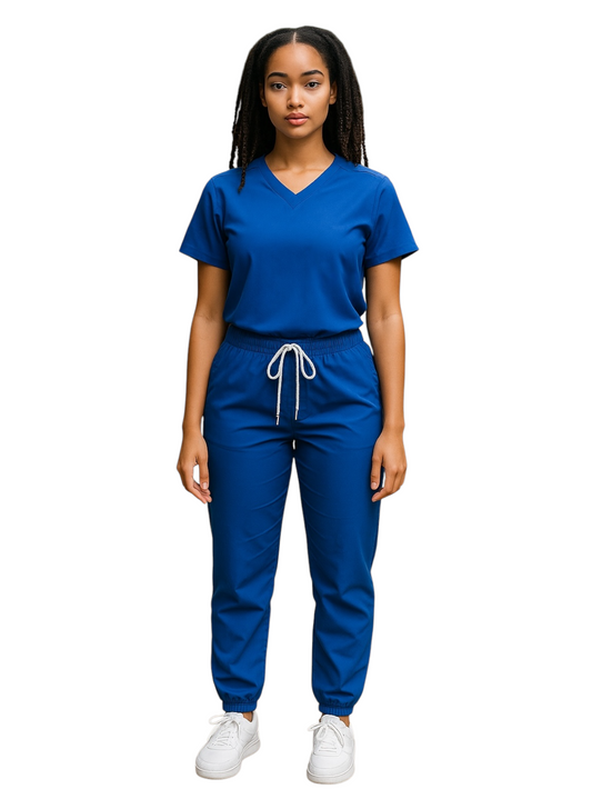 Pijama Médica Dama Jogger  Lotus Azul Rey