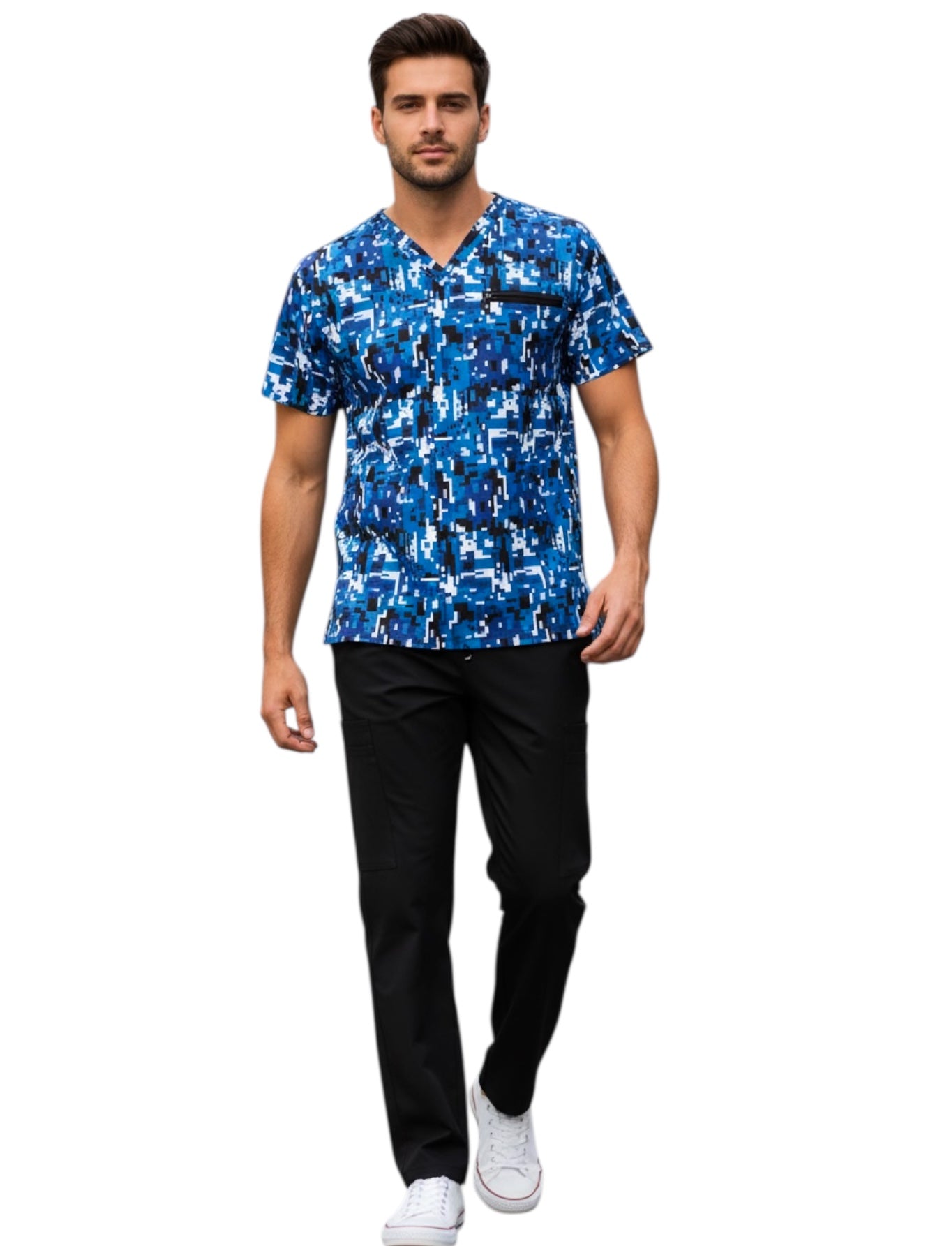 Pijama Médica Hombre Print Camuflaje Rey Pixel