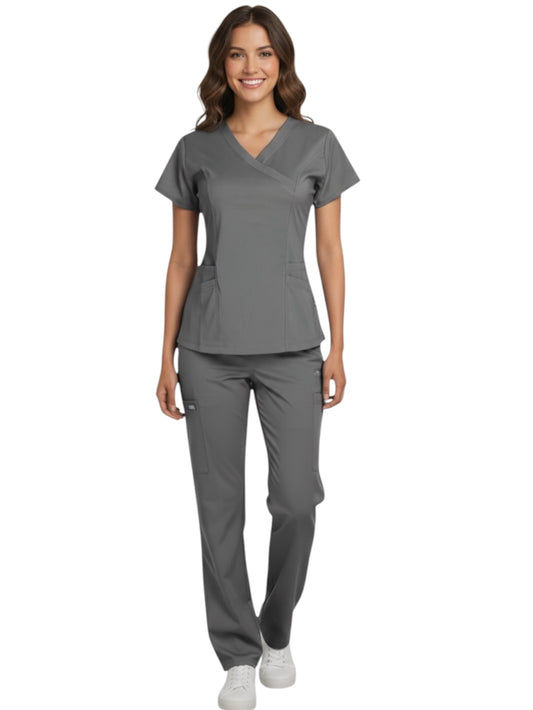Pijama Médica Dama Megan Gris Perla