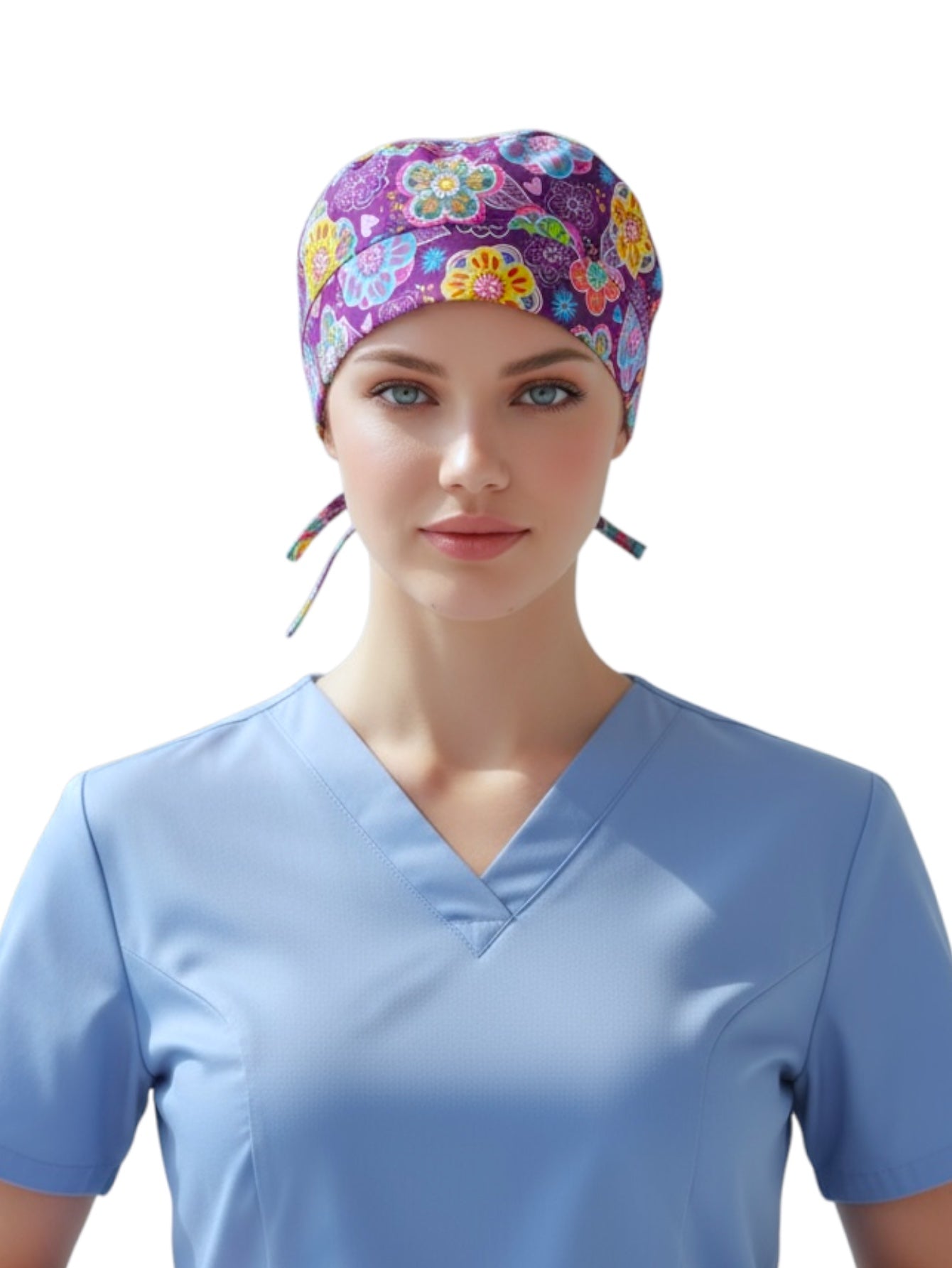Gorro Médico Dama Bugambilia de Flores
