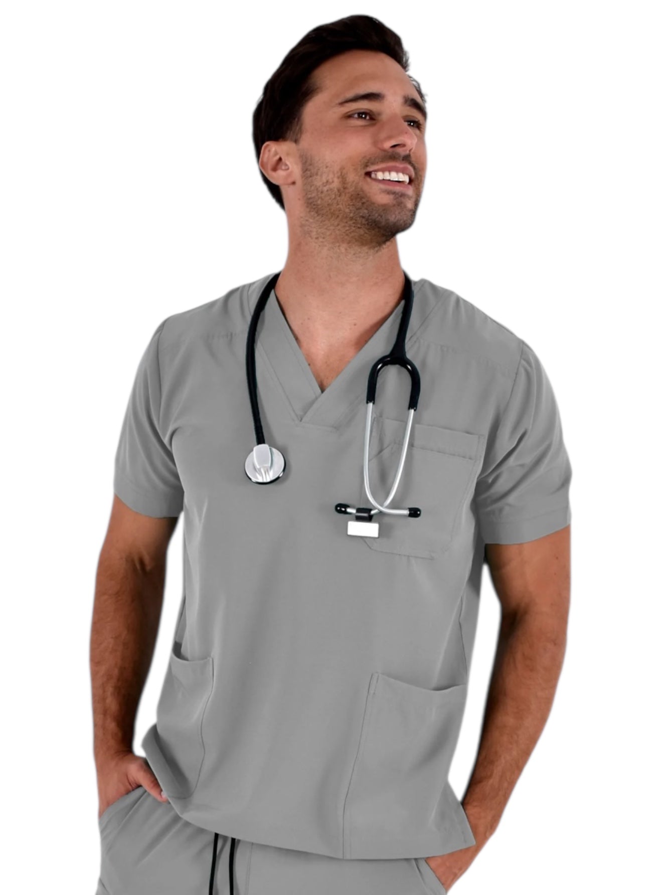 Filipina Médica Hombre Boston Gris Perla