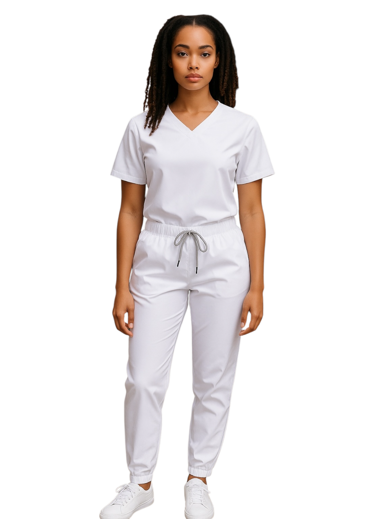 Pijama Médica Dama Jogger  Lotus Blanco