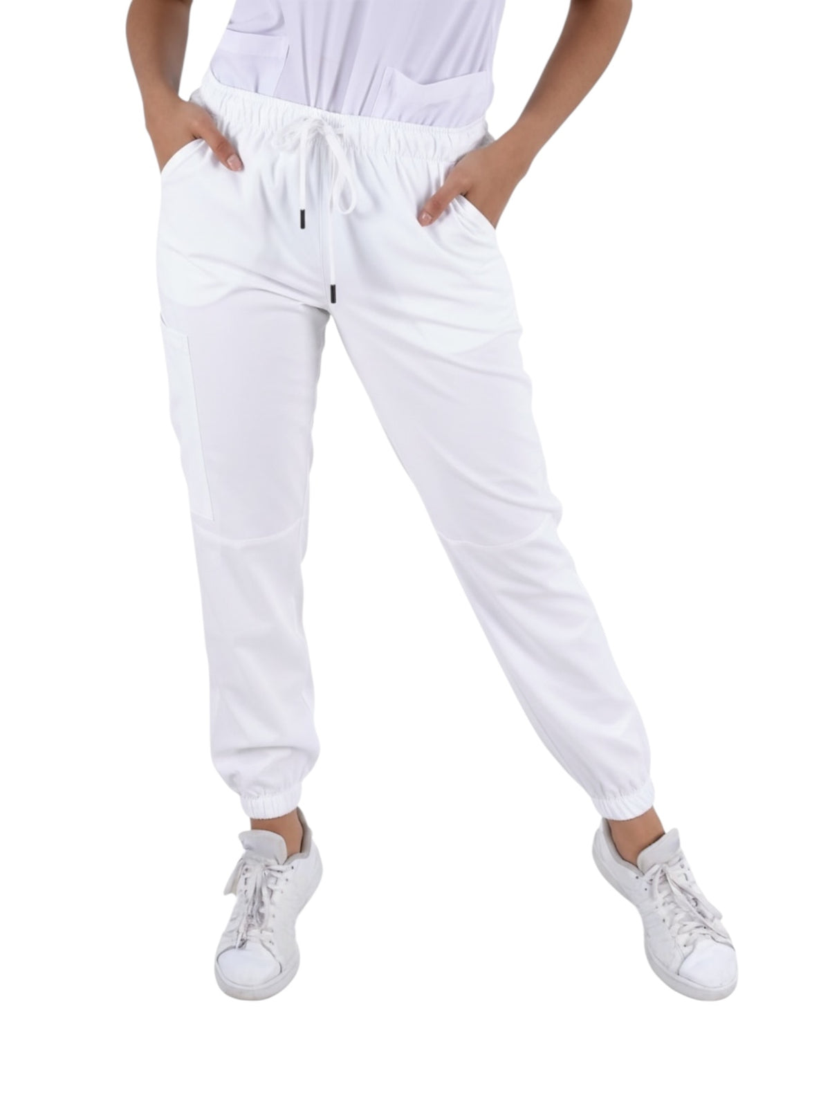 Pantalón Médico Dama Jogger Blanco