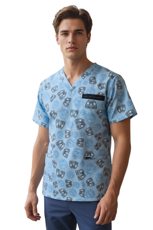 Filipina Médica Hombre Print Pulmones