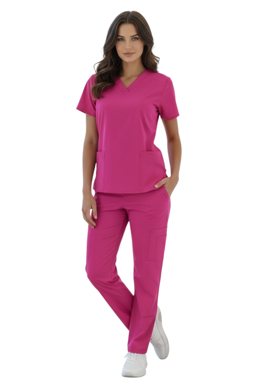 Pijama Médica Dama Tania Fucsia