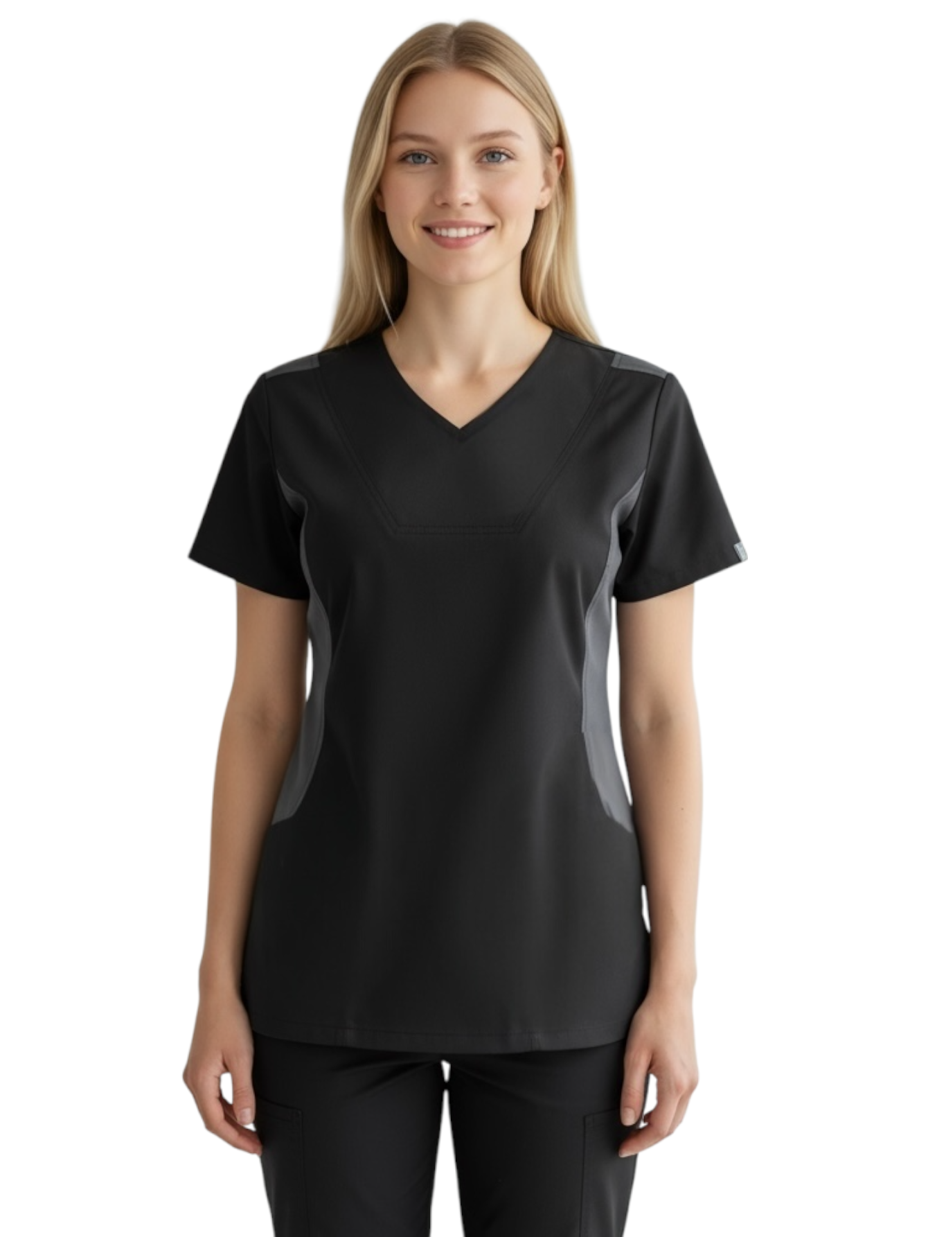 Filipina Médica Dama Negro Lateral Gris
