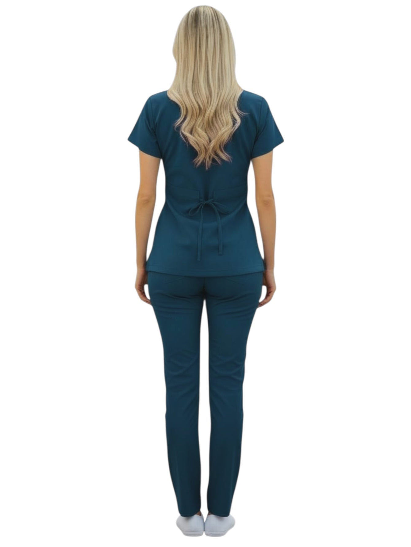 Pijama Médica Dama Alforzas Petróleo