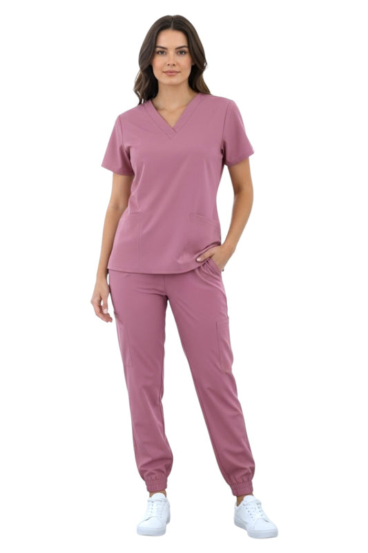 Pijama Médica Dama Tania Jogger Palo de Rosa
