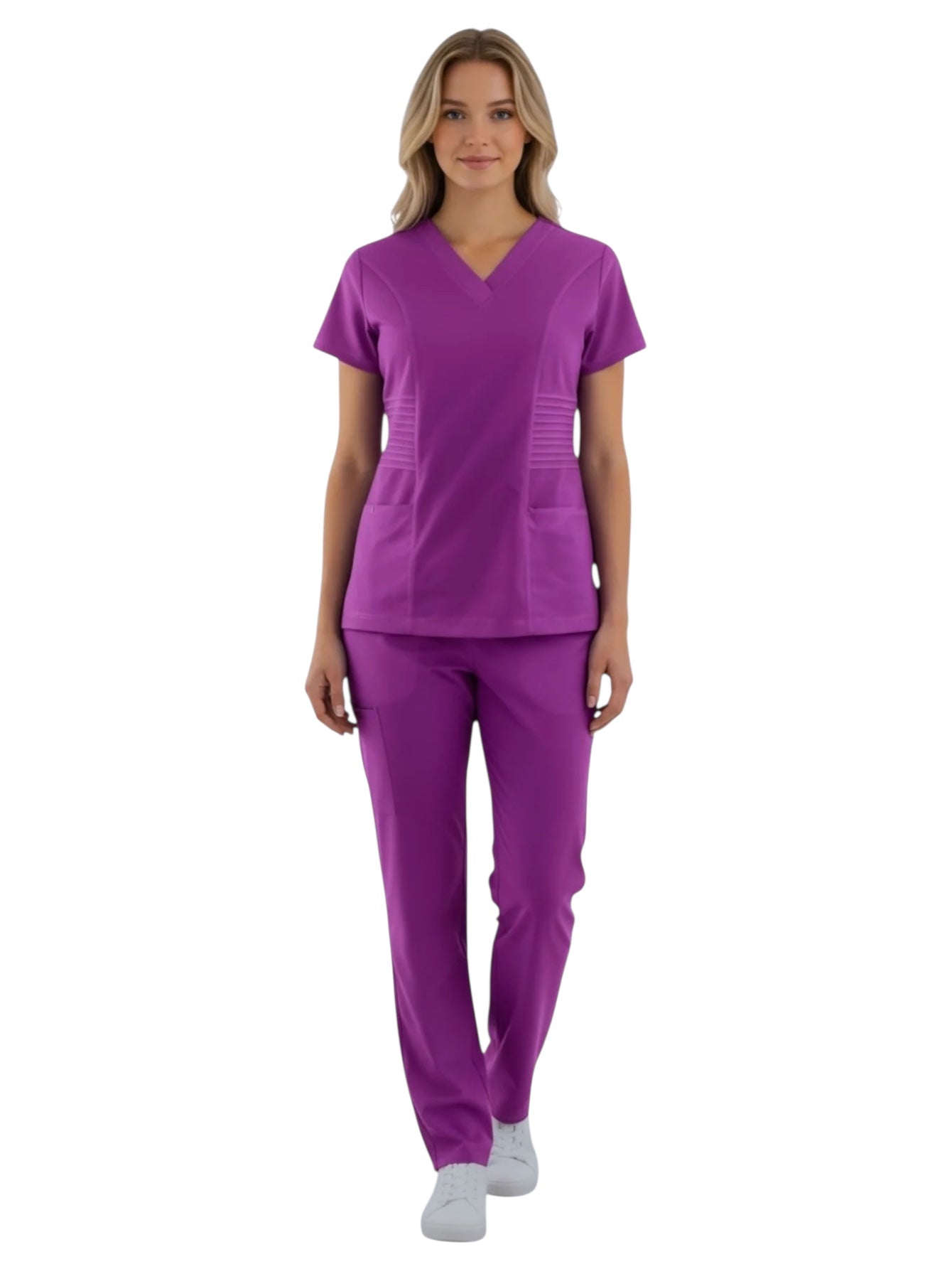 Pijama Médica Dama Alforzas Bugambilia