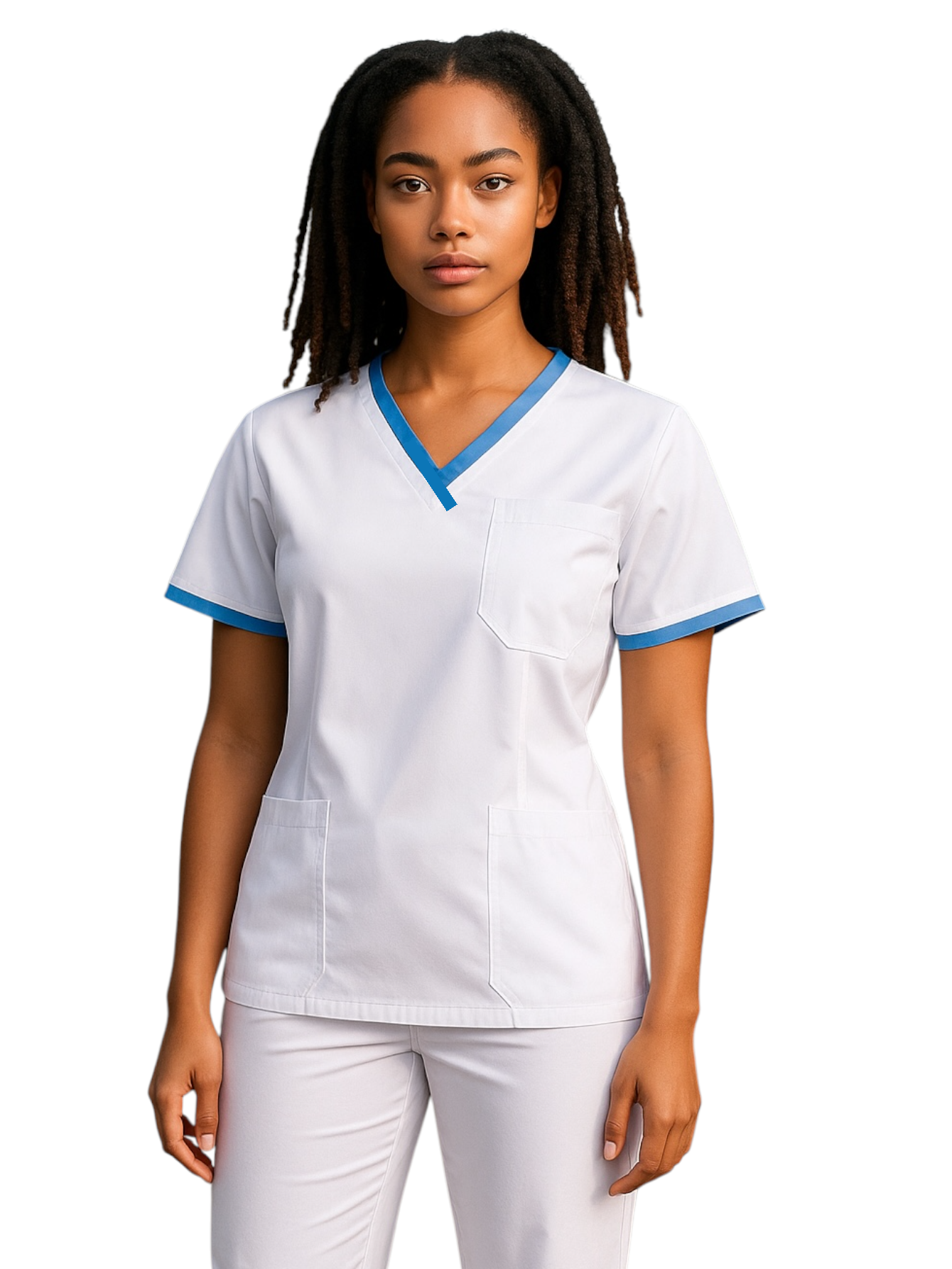 Filipina Médica Dama London Blanco con Plumbago