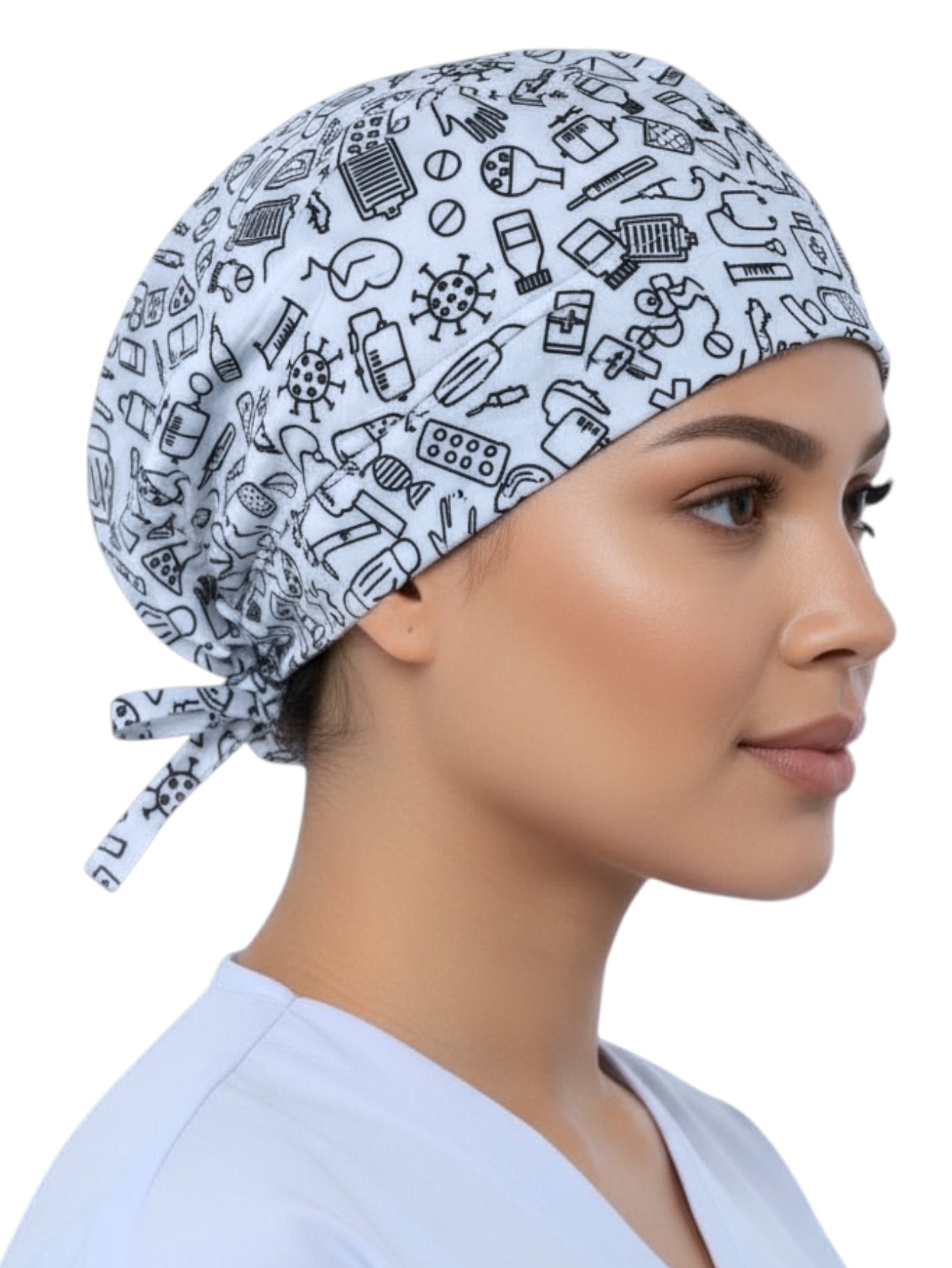 Gorro Médico Dama Iconos Médicos