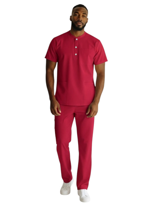 Pijama Médica Hombre Hamilton Rojo