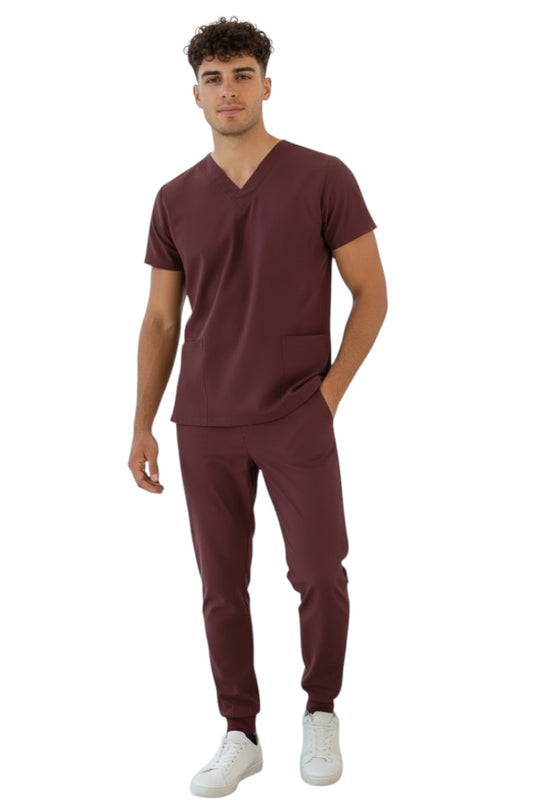 Pijama Médica Hombre Tonny Jogger Vino