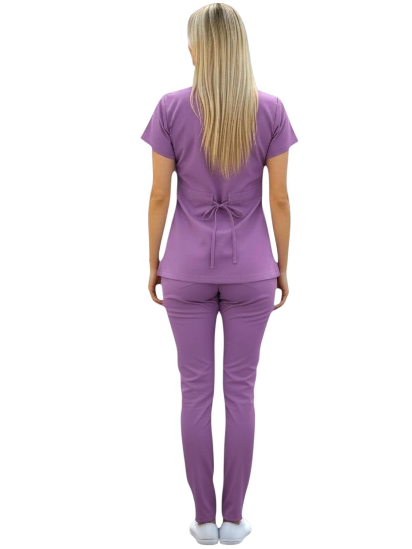 Pijama Médica Dama Alforzas Lila