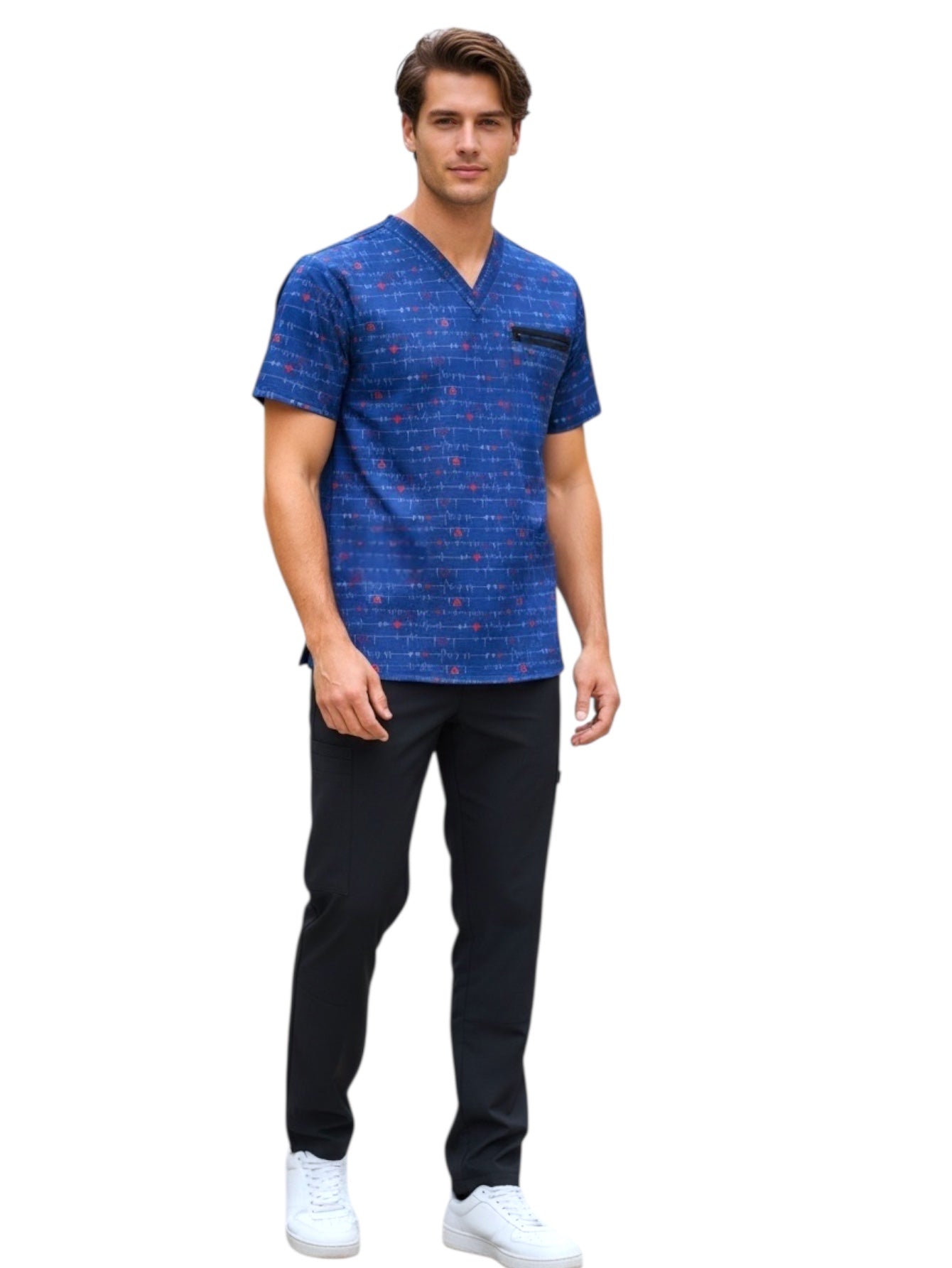 Pijama Médica Hombre Print Electrocardiograma