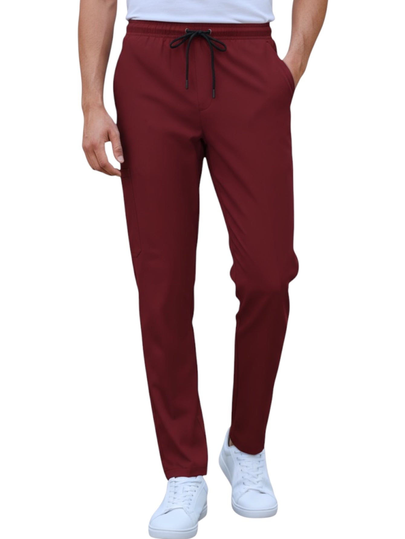 Pantalón Médico Hombre Boston Vino