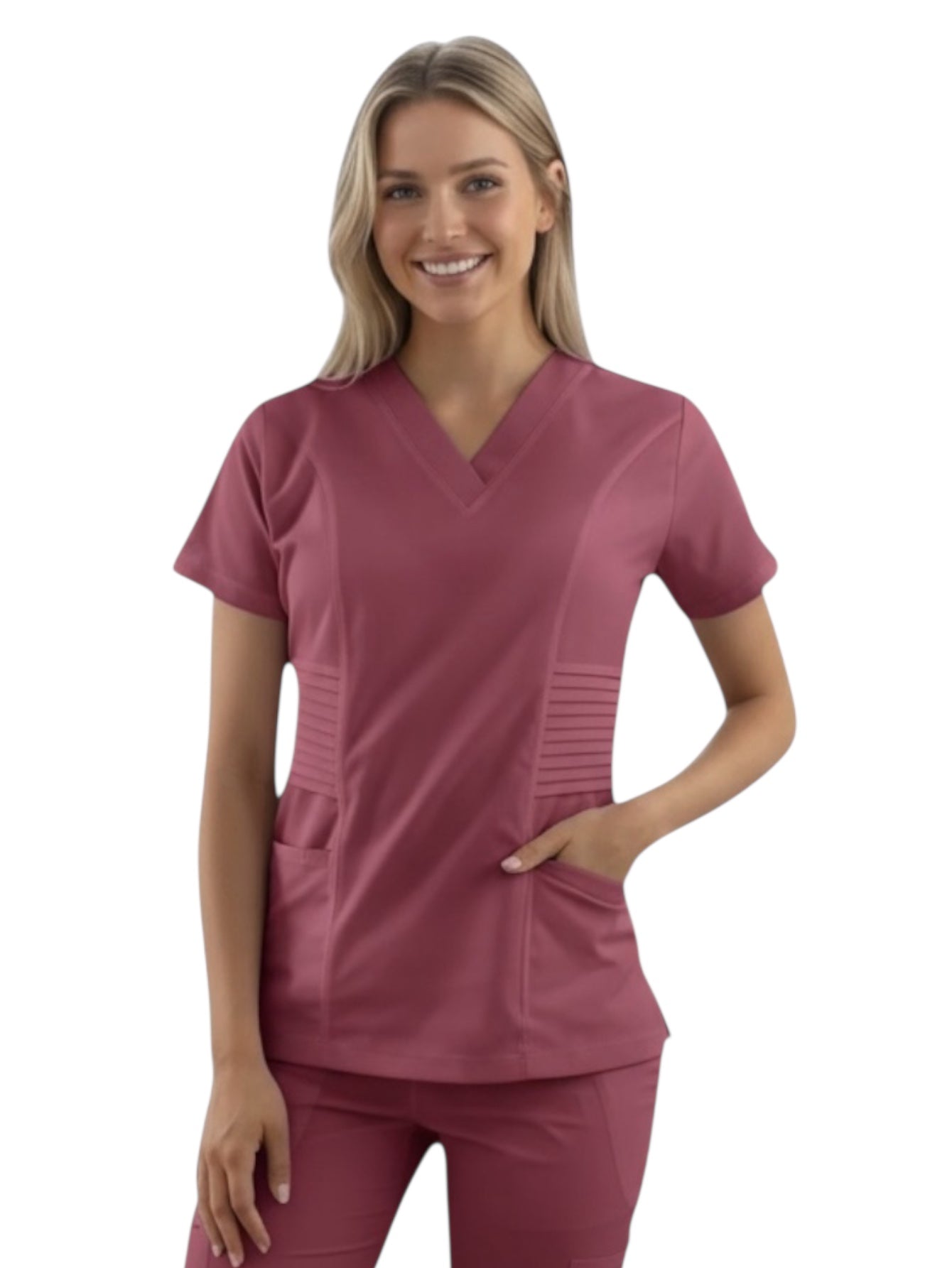 Filipina Médica Dama Alforzas Palo de Rosa