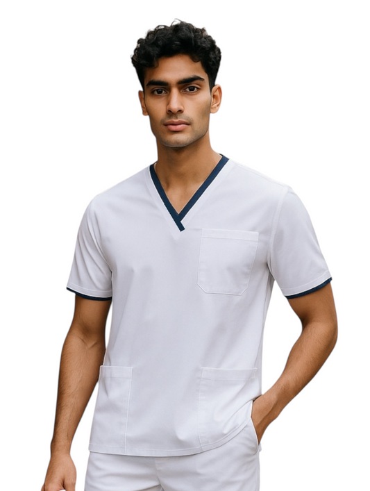 Filipina Médica Hombre London Blanco con Marino