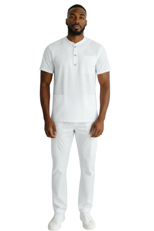 Pijama Médica Hombre Hamilton Blanco