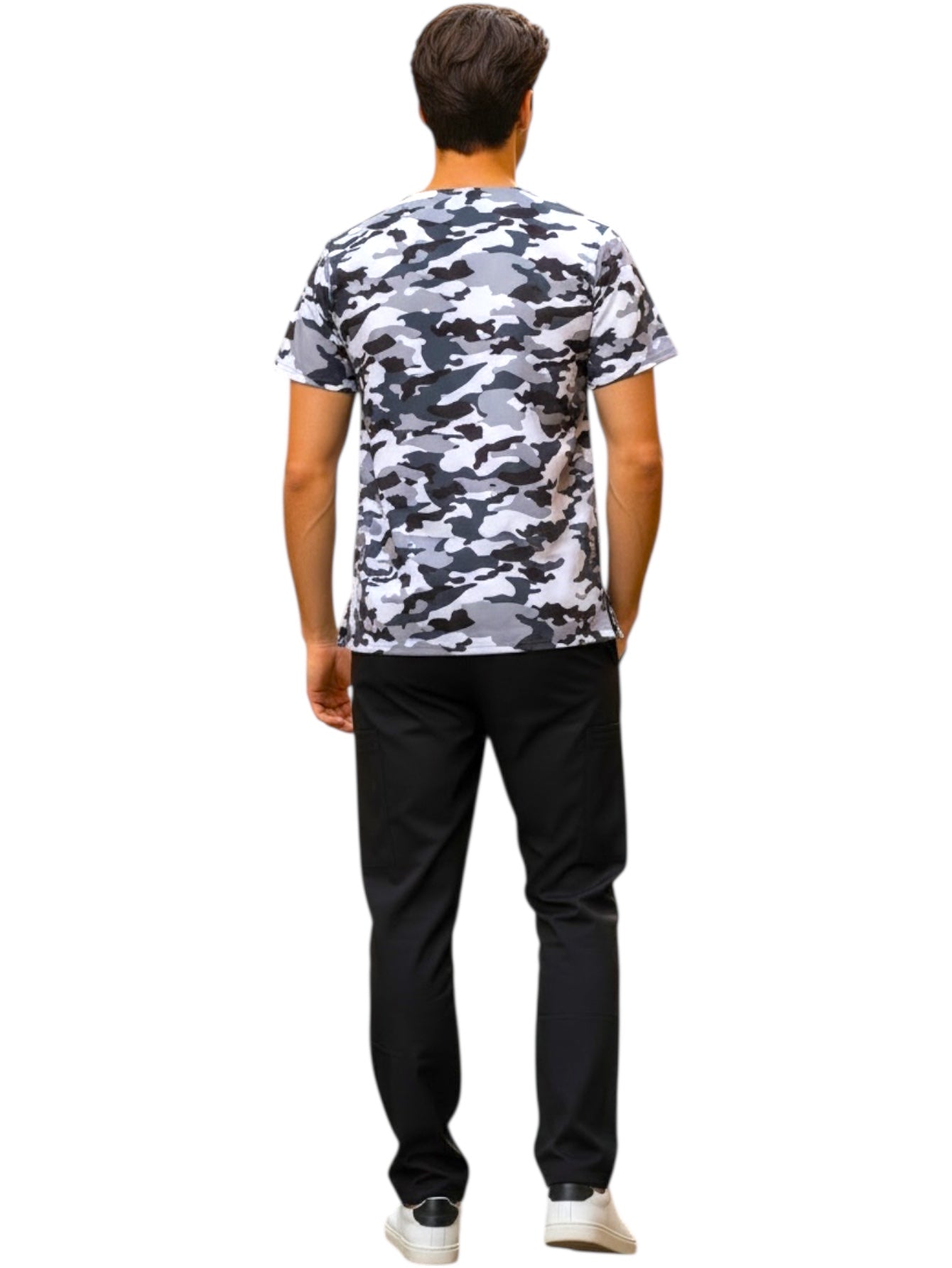 Pijama Médica Hombre Print Camuflaje Negro