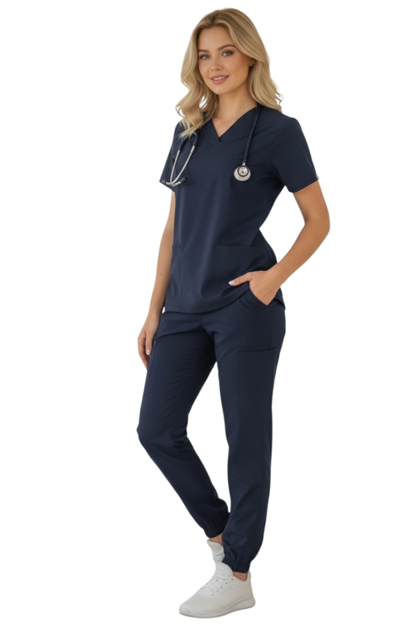 Pijama Médica Dama Tania Jogger Marino