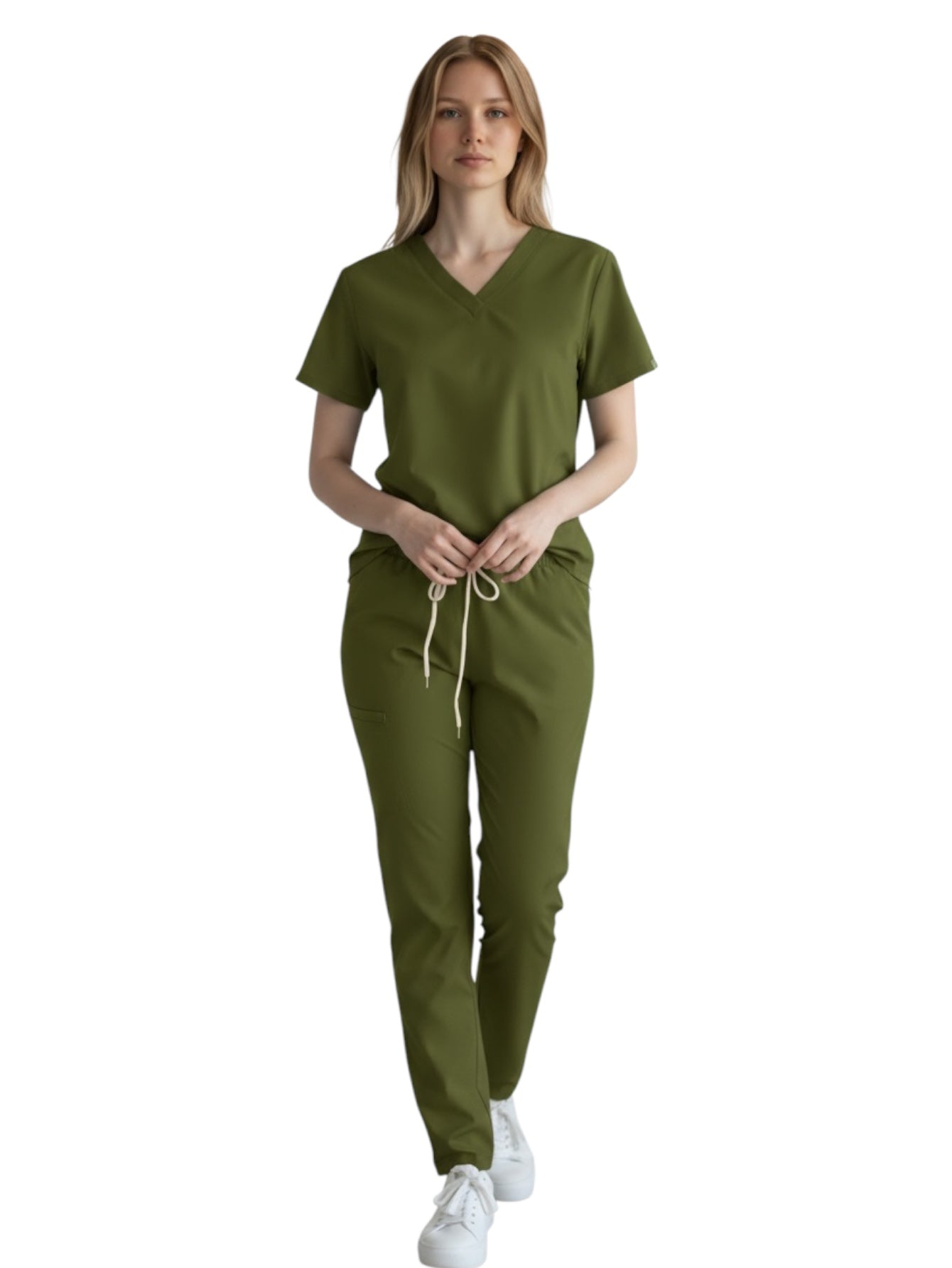 Pijama Médica Dama Jogger  Lotus Verde Militar