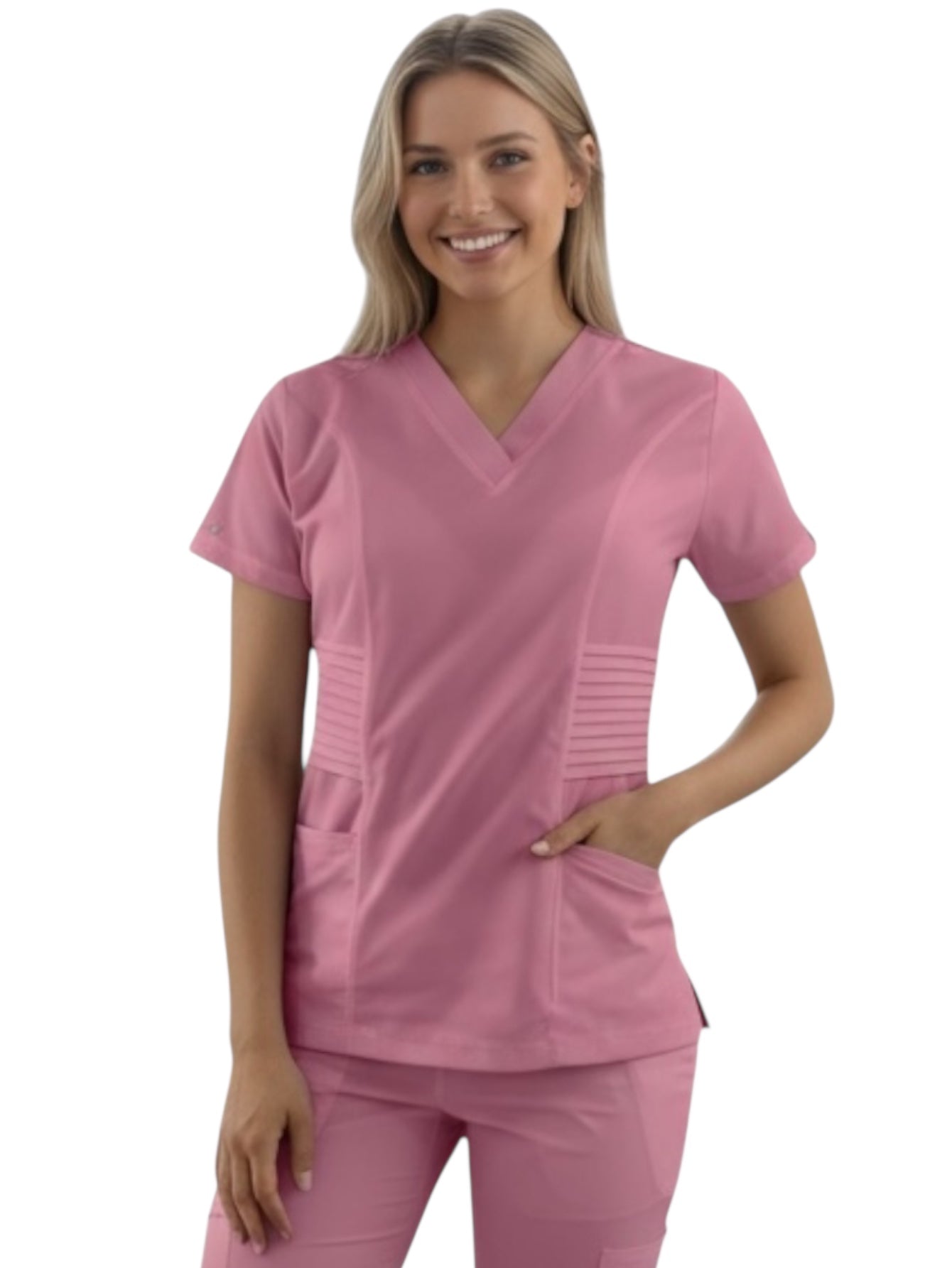 Filipina Médica Dama Alforzas Palo de Rosa