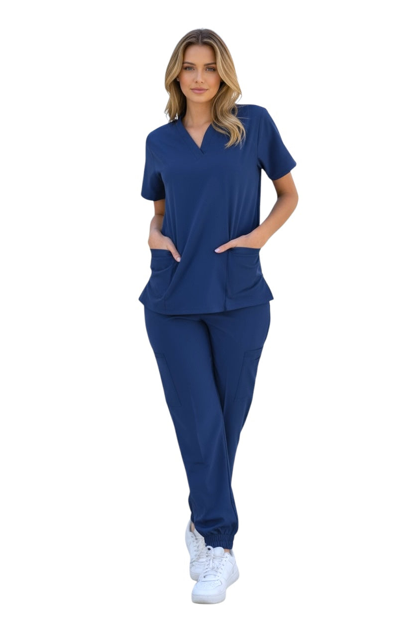 Pijama Médica Dama Tania Jogger Petróleo