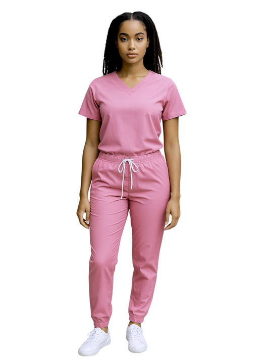 Pijama Médica Dama Jogger  Lotus Rosa Pastel