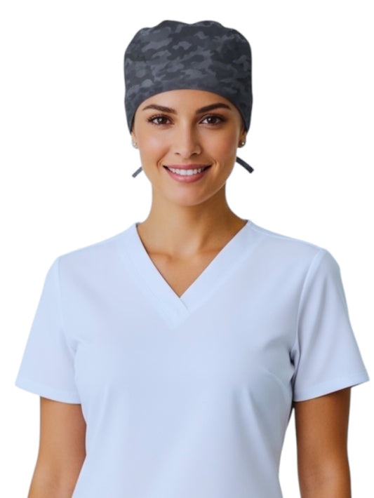 Gorro Médico Dama Camuflaje Gris