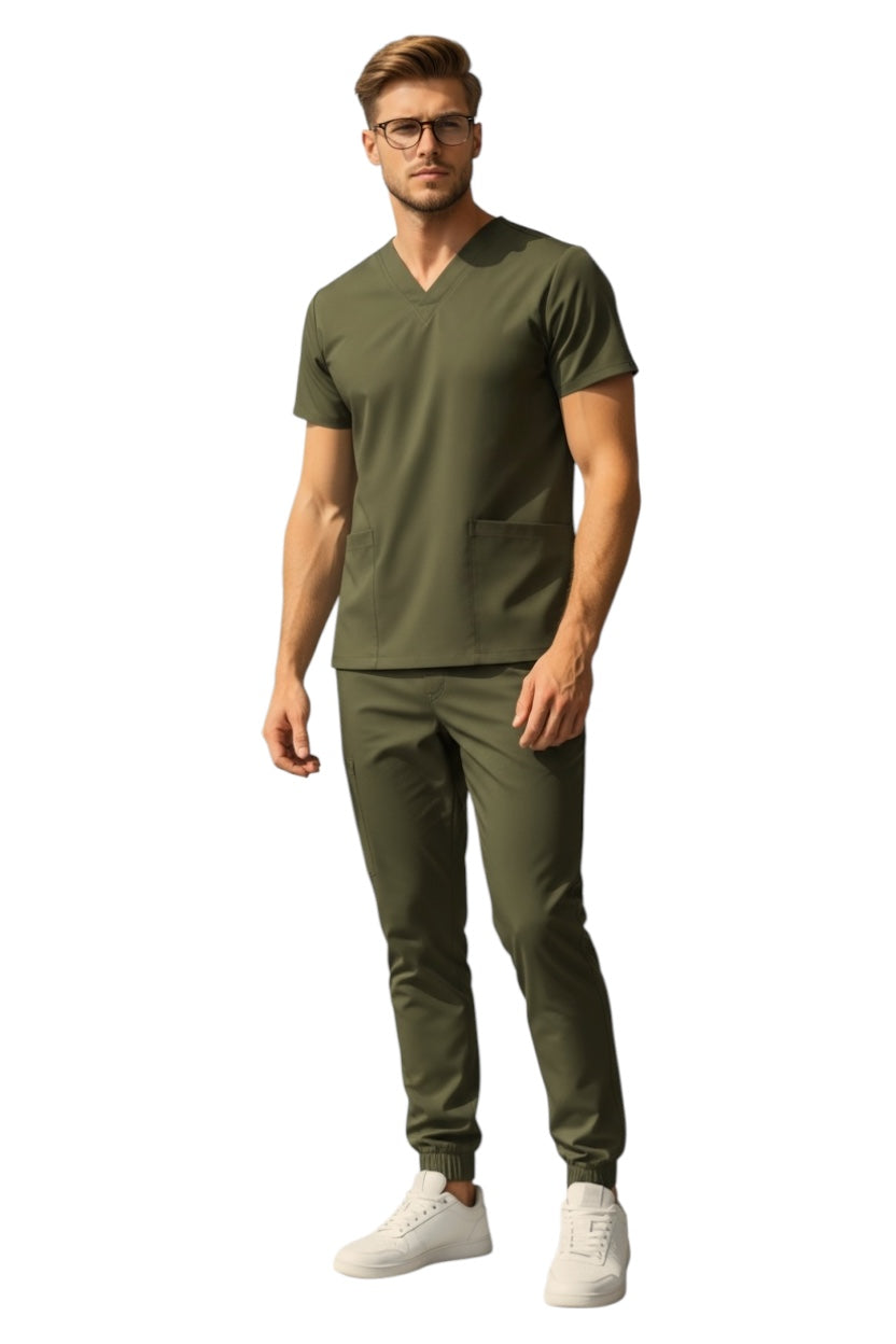 Pijama Médica Hombre Tonny Jogger Verde Militar