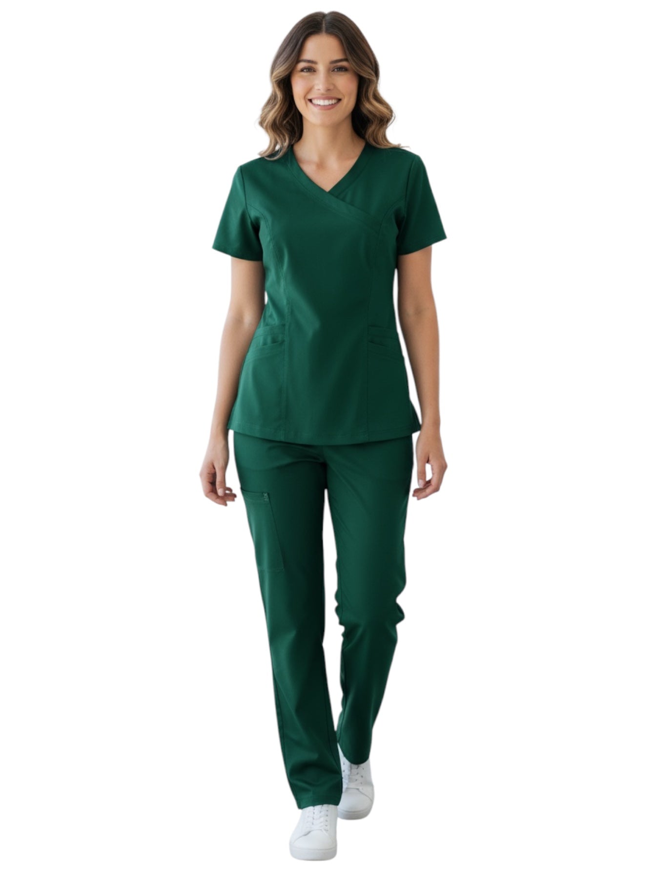 Pijama Médica Dama Megan Verde Botella