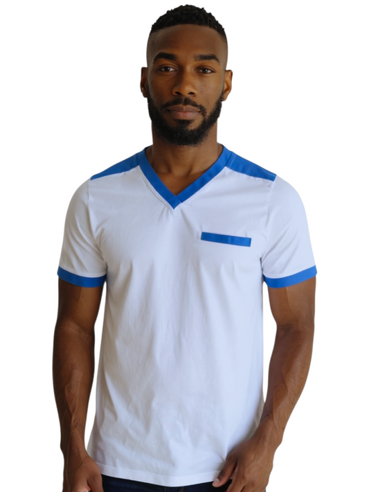 Filipina Médica Hombre Blanco Cuello V Plumbago