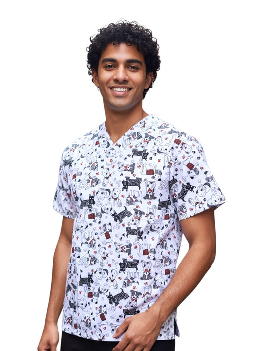 Filipina Médica Hombre Tonny Print Perros