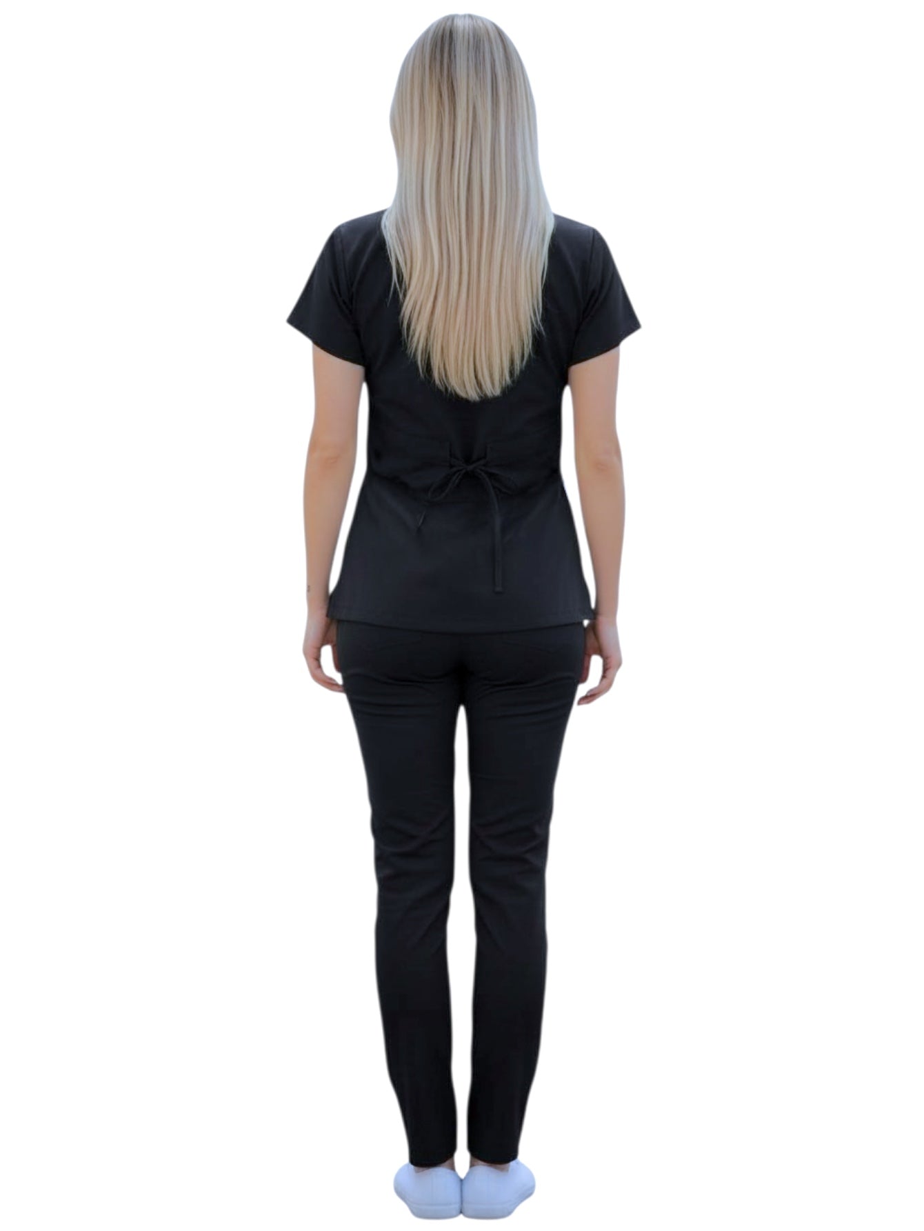 Pijama Médica Dama Alforzas Negro