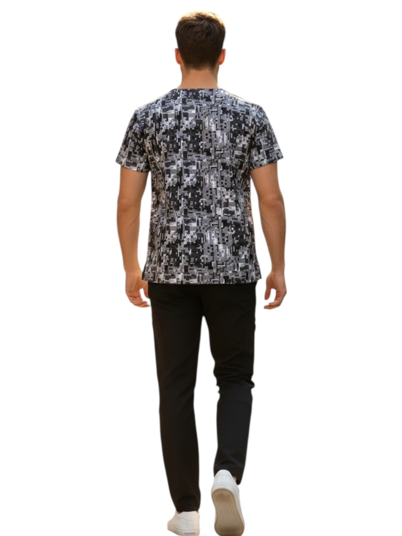 Pijama Médica  Hombre Print Camuflaje Negro Pixel