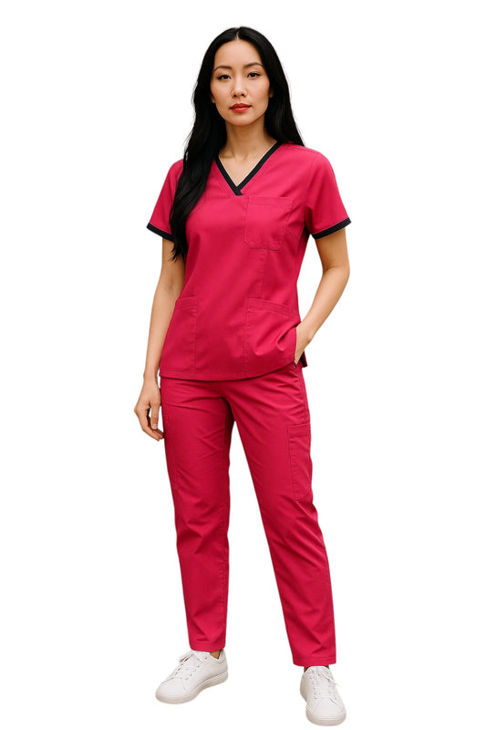 Pijama Médica Dama London Fucsia