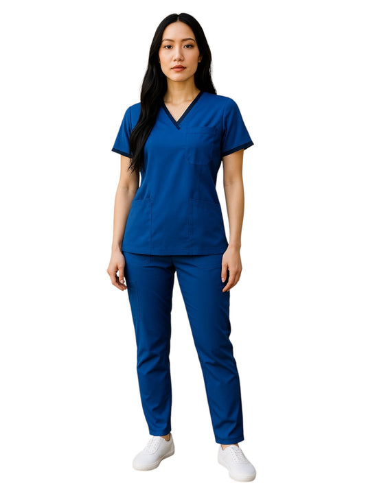 Pijama Médica Dama London Petróleo