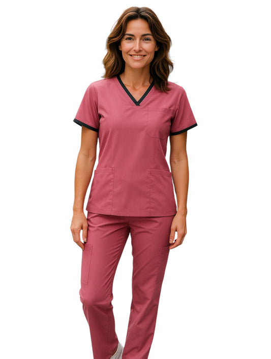 Pijama Médica Dama London Palo de Rosa