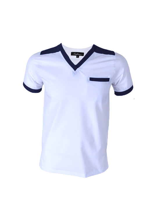 Filipina Quirúrgica Hombre Blanco Cuello Marino