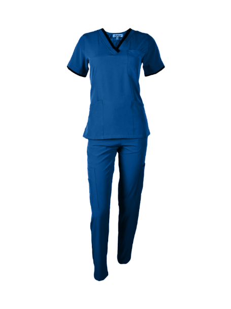Pijama Médica Dama London Petróleo