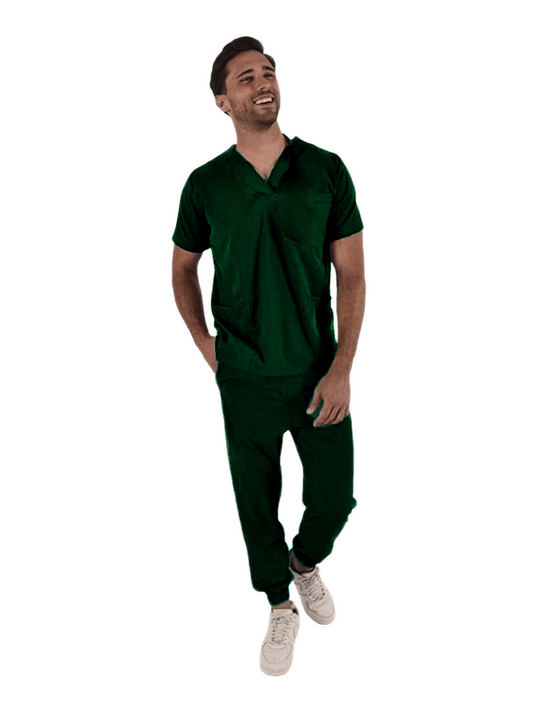 Pijama Quirúrgica Hombre Boston Jogger Verde Botella